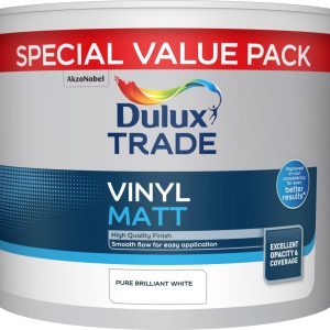 Dulux Trade Vinyl Matt B/White 7.5L