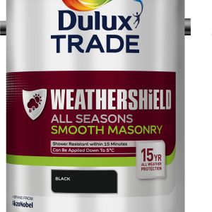 Dulux Trade Weathershield All Seasons Masonry Black 5L