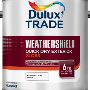 Dulux Trade Weathershield Quick Dry Gloss White 2.5L
