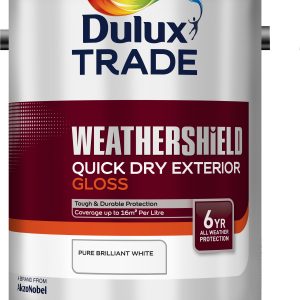 Dulux Trade Weathershield Quick Dry Gloss White 5L