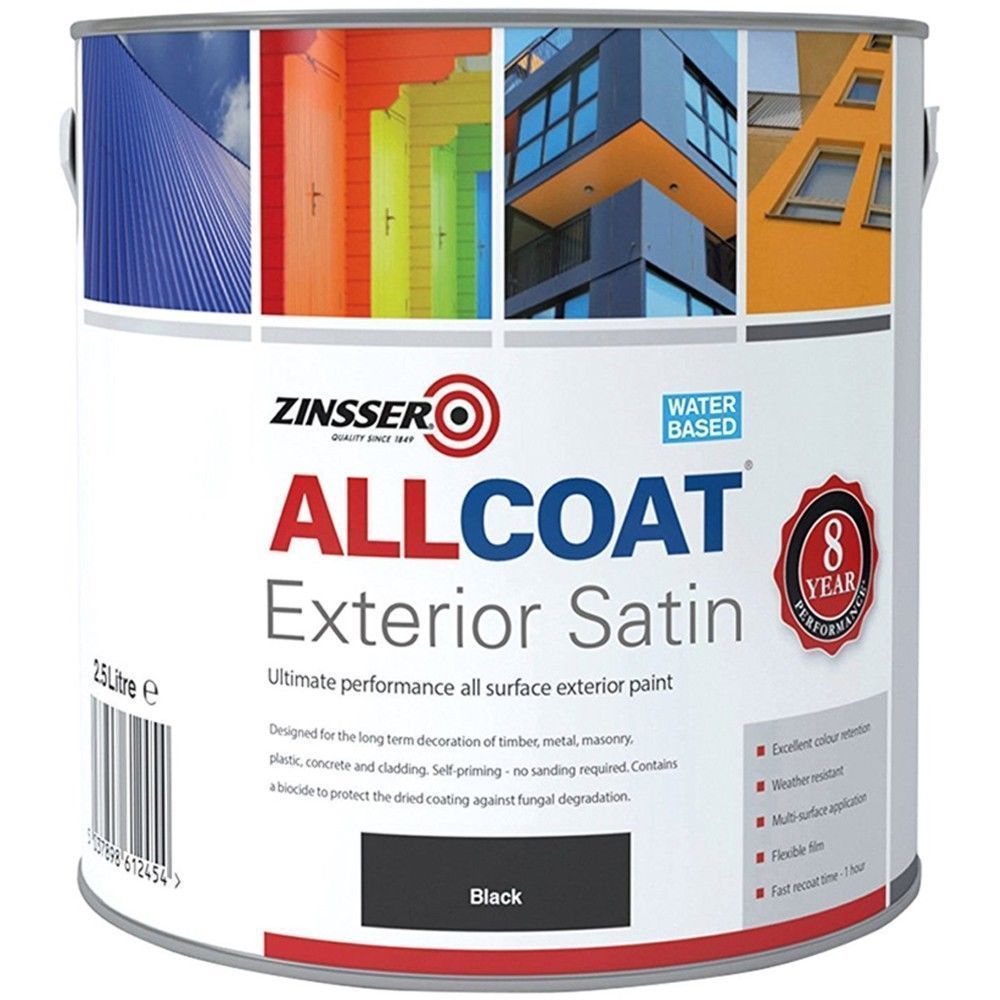 Zinsser Allcoat Exterior WB Satin Black 2.5L