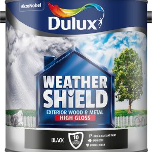 Dulux Retail WeatherShield Quick Dry Gloss Black 2.5L