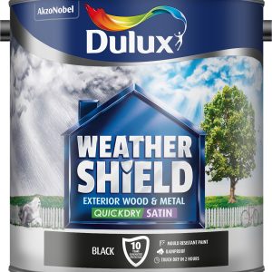 Dulux Retail WeatherShield Quick Dry Satin 2.5L Black