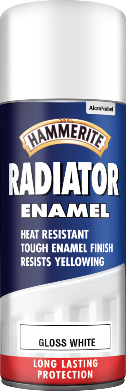 Hammerite Radiator Spray Gloss White 400Ml