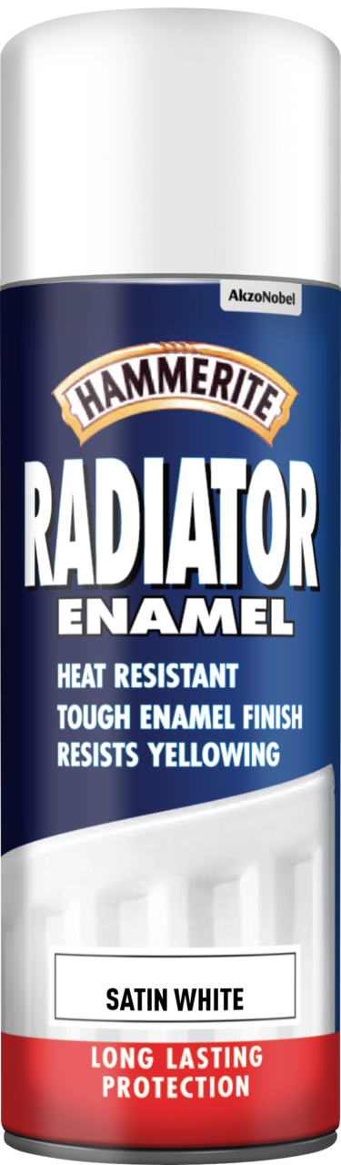 Hammerite Radiator Spray Satin White 400Ml