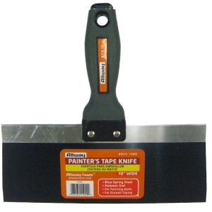Allway 10" Soft Grip Blue Spring Steel Tape Knife, Hammer End, labelle (BTK10)
