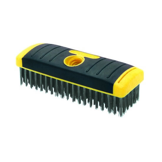 Allway 6 x19 SG Carbon Steel Wire Brush-Scrub Brush Block, labelled (SB619)