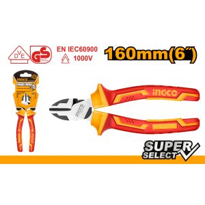 Ingco Industrial 6" Insulated high leverage diagonal cutting pliers