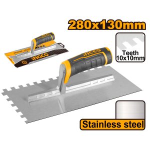 Ingco Industrial 280x130mm Plastering trowel with teeth