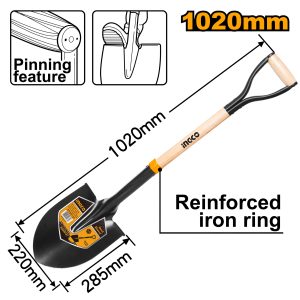 Ingco Steel shovel Pointed
