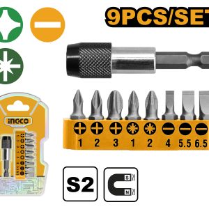 Ingco 9 Pcs screwdriver bits set