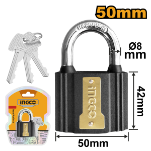 Ingco 50mm Iron padlock w/ 3 Keys