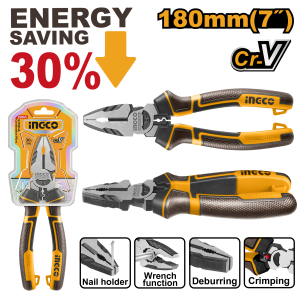 Ingco Industrial 7" High leverage combination pliers