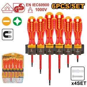 Ingco Industrial 6 Pcs insulated screwdriver set