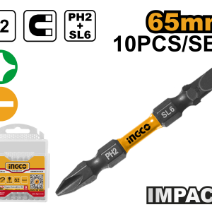 Ingco Industrial 65mm 10pcs Impact screwdriver bits